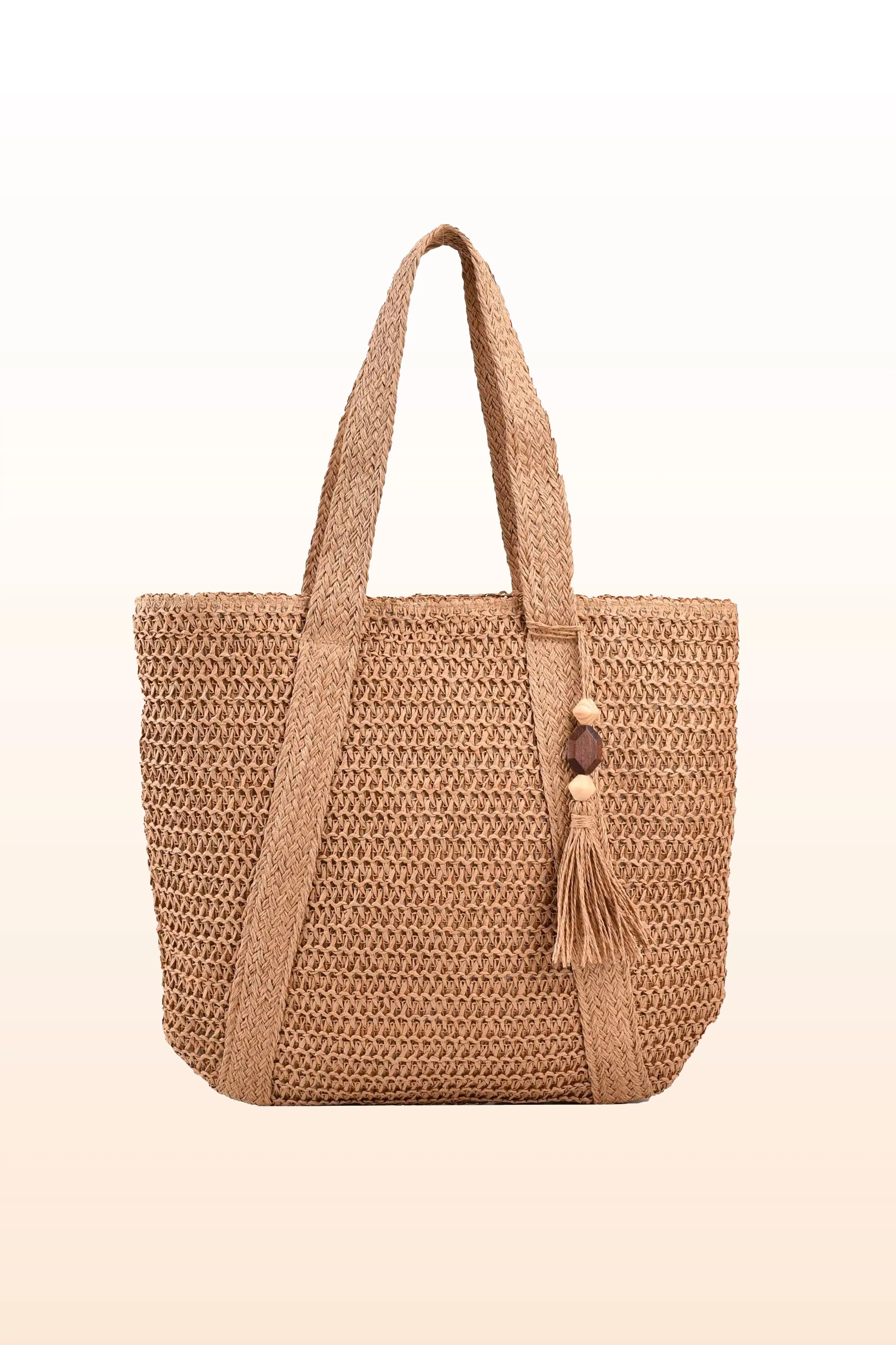 Retro Chic Crochet Beach Tote SandSet