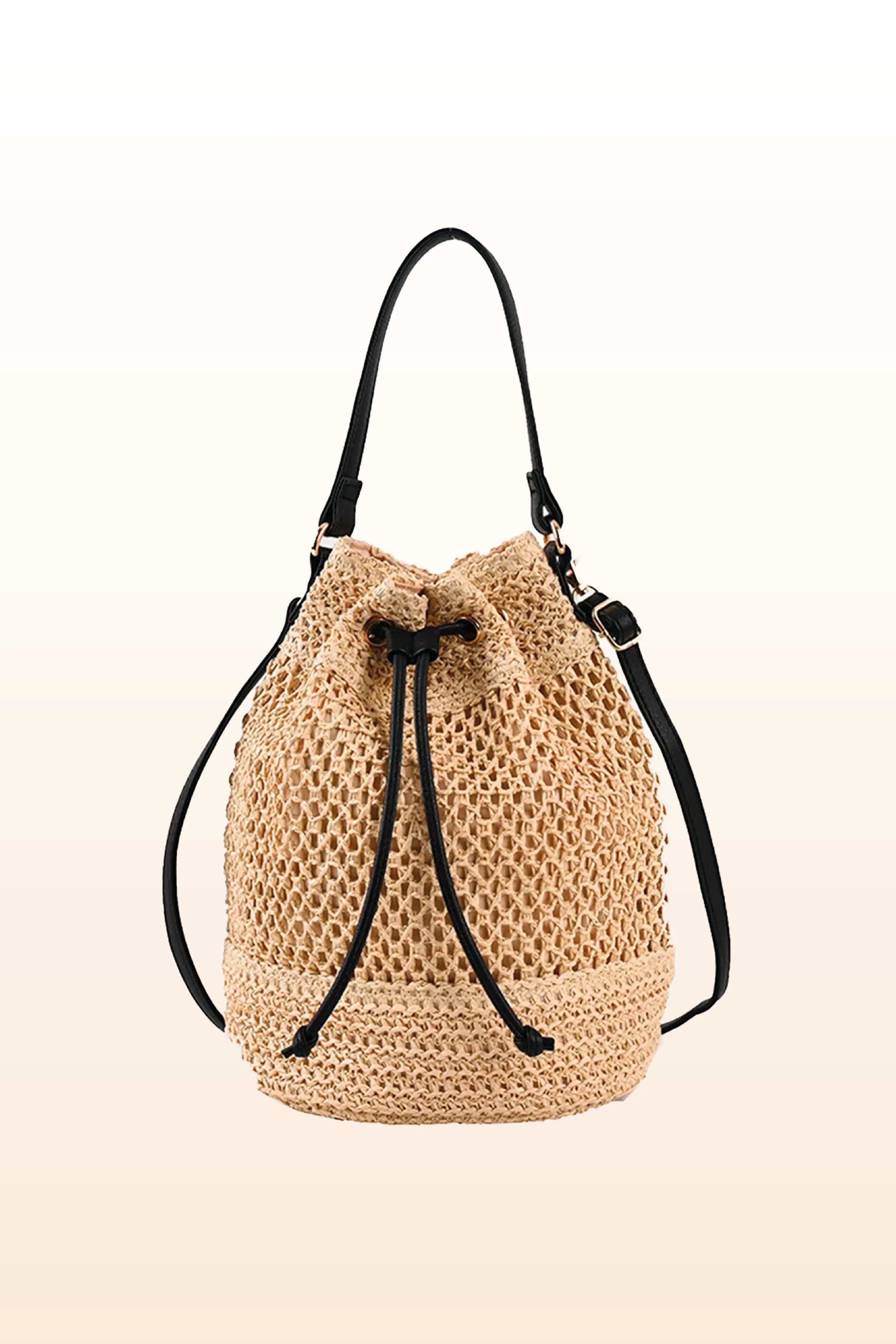 Summer Breeze Straw Bucket Bag SandSet