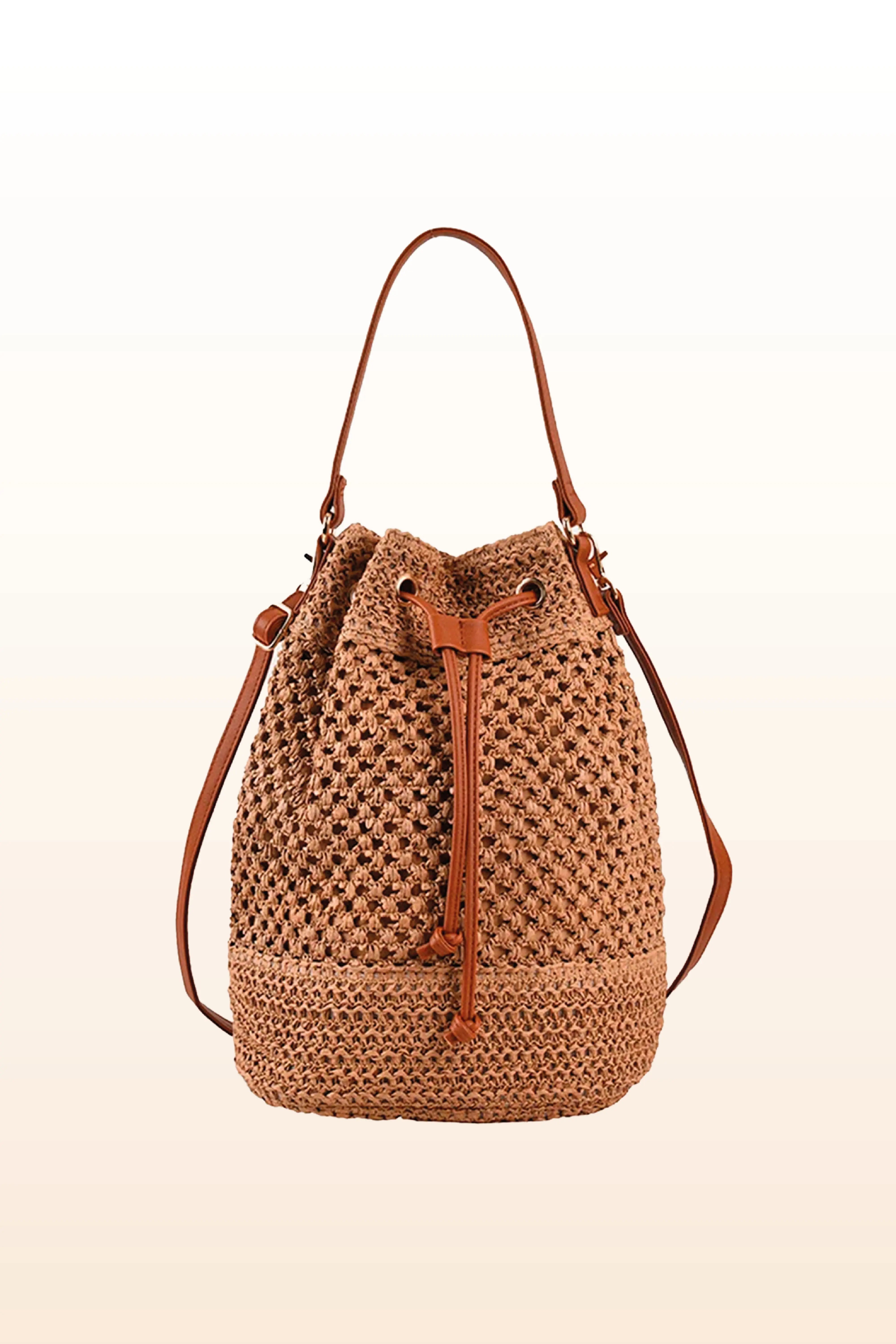 Summer Breeze Straw Bucket Bag SandSet